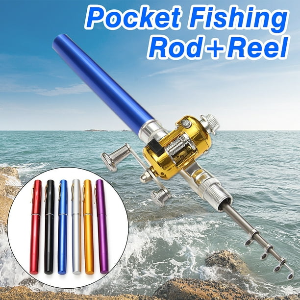 Reel Telescopic Mini Portable Pocket Fish Pen Aluminum Alloy Fishing Rod Pole